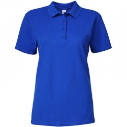 Plain Women's softstyle double piqué polo Gildan 177 GSM